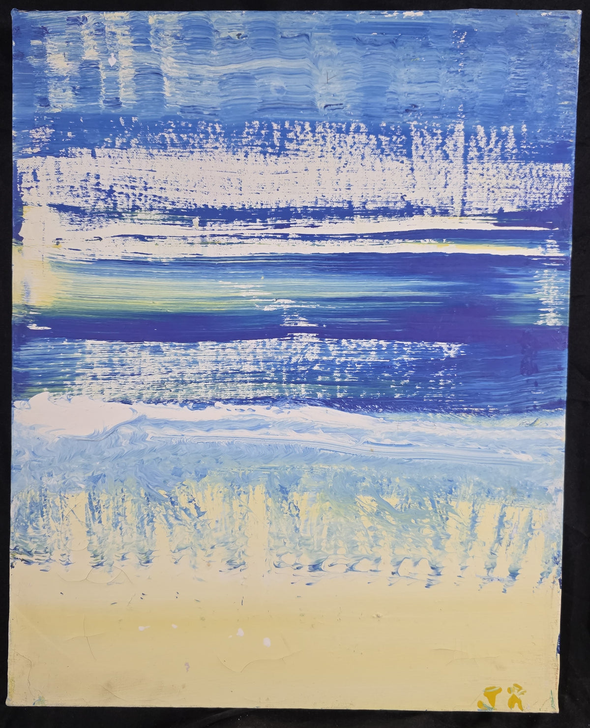 Frozen Ice Sheet and Aurora Light 20x16
